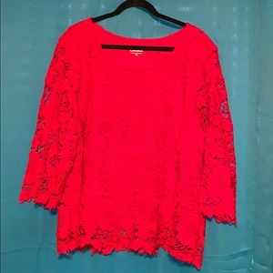 Red Lace Top